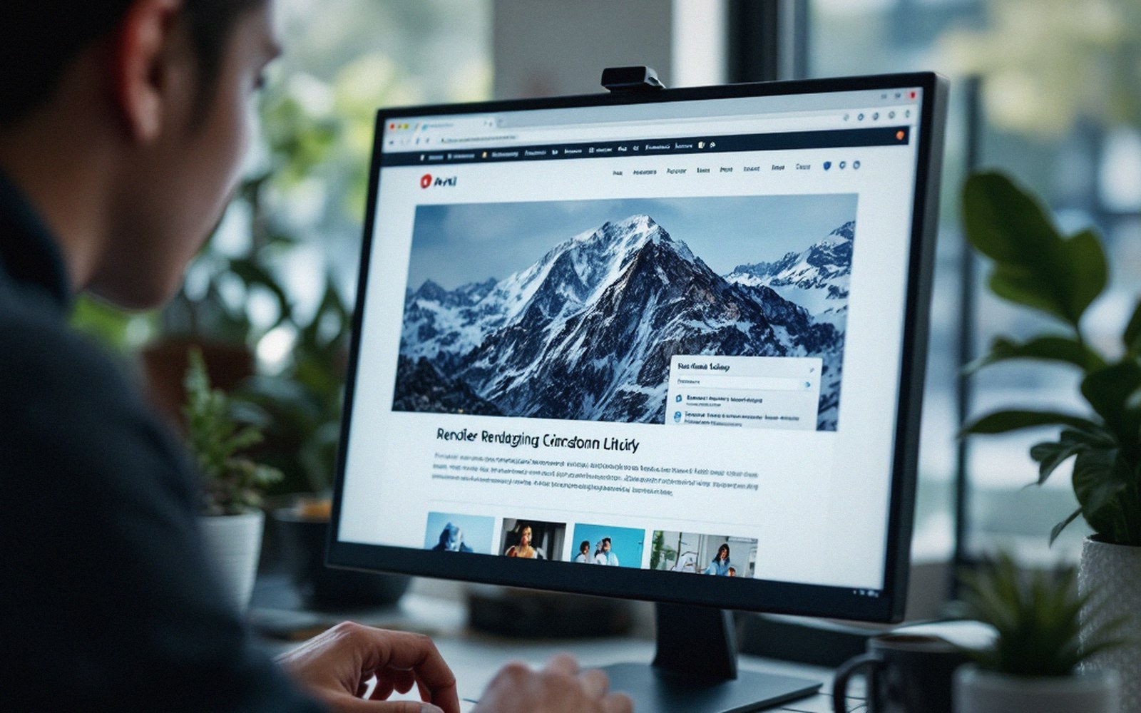 A close photograph of a screen showing a page mid-layout with rendering boundaries highlighted